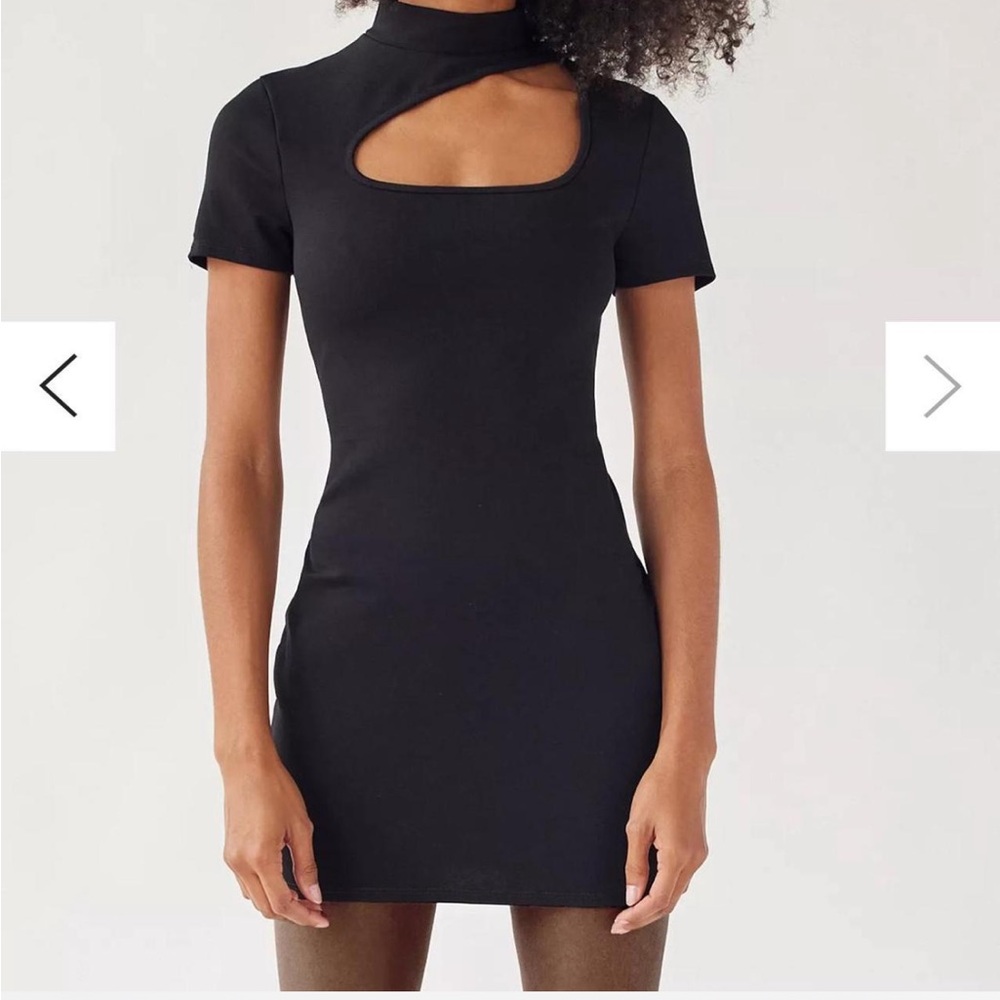 Urban Outfitters Black Mini Dress with Cut-Out